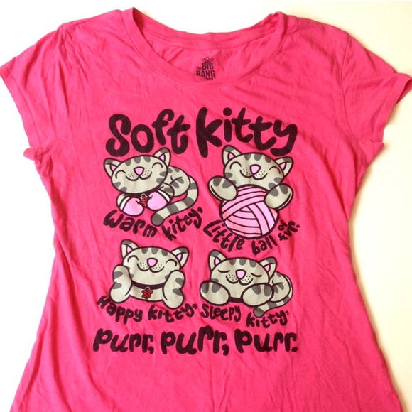 The Big Bang Theory Tops - *3/$45* The Big Bang Theory Soft Kitty Tee